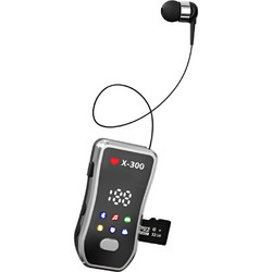 TF Card X-300 Ακουστικό Bluetooth In Ear Πέτου Silver