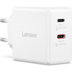 Lenovo G0A6065WEU Φορτιστής χωρίς Καλώδιο με 2 Θύρες USB-C 65W Power Delivery