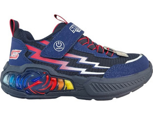Skechers Παιδικά Sneakers με Φωτάκια Royal Blue Κόκκινα 400152LC-NVRD