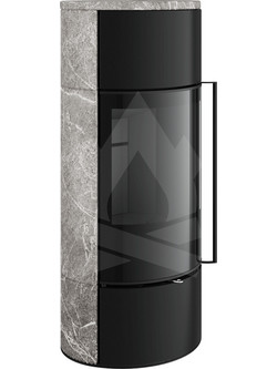 Spartherm Senso M H2O Soapstone Black Eboris 1300 Ατσάλινη Ξυλόσομπα Καλοριφέρ 10.3kW