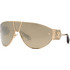 Roberto Cavalli SRC093-76300G Γυναικεία Γυαλιά Ηλίου Μάσκα Μεταλλικά Χρυσά με Καφέ Φακό