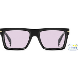 David Beckham DB7148S 807KE Γυναικεία Γυαλιά Ηλίου Τετράγωνα Κοκάλινα Μαύρα με Ροζ Φακό
