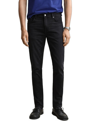 Gant Ανδρικό Τζιν Παντελόνι Ελαστικό Slim Εφαρμογή Μαύρο 3G1000010-952
