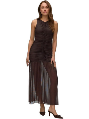 Vero Moda Maxi Φόρεμα για Γάμο / Βάπτιση Σοκολατί 10353584