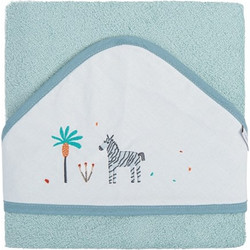 BimbiDreams Kenia Zebra Βρεφικό Μπουρνούζι Κάπα Γαλάζιο 100x100cm