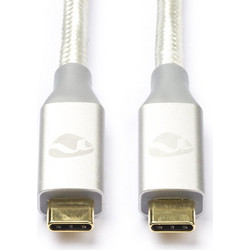 Nedis CCTB64020AL20 Braided USB-C to USB-C 2m White