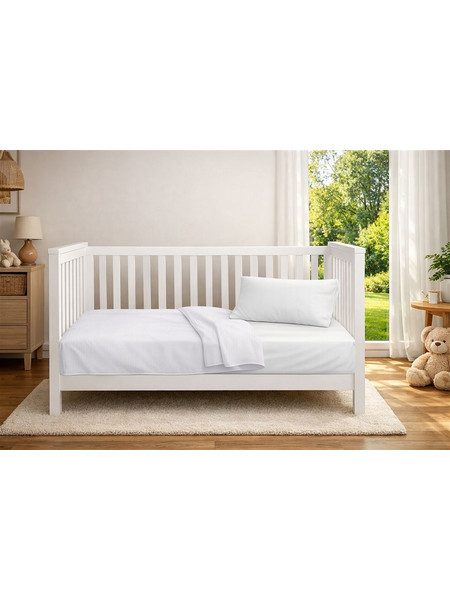 Dimcol Κουβέρτα Κούνιας Πικέ 125x150 Λευκή