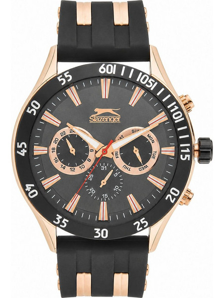 Slazenger Ανδρικό Ρολόι με Μαύρο Καουτσούκ Λουράκι SL96076203