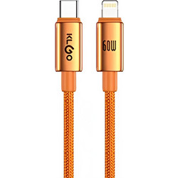 KLGO S-139 Braided USB-C to Lightning Cable 30W 1m Orange