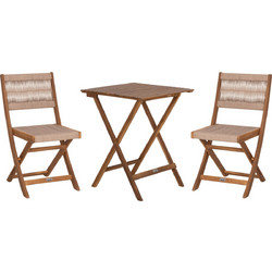 HomeMarkt Sigge Σετ Τραπεζαρία Κήπου Ξύλινο 3τμχ Καφέ HM10979