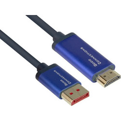 Alcasa Καλώδιο DisplayPort 1.4 to HDMI Male 3m Blue 4860-SF030B