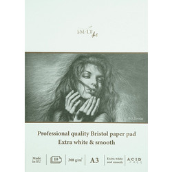SMLT Art Μπλοκ Σχεδίου A3 Bristol 308gr/m² 10 Φύλλα