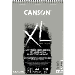 Canson XL Sand Grain Grey Μπλοκ Σχεδίου A4 Mixed Media 160gr/m² 40 Φύλλα