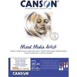 Canson Μπλοκ Σχεδίου A3 Mixed Media 300gr/m² 25 Φύλλα