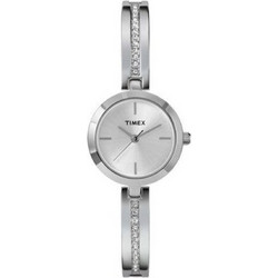 Timex Γυναικείο Ρολόι με Ασημί Μεταλλικό Μπρασελέ TW2W96100