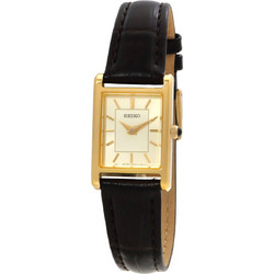 Seiko Classic Γυναικείο Ρολόι με Καφέ Δερμάτινο Λουράκι SWR110P1