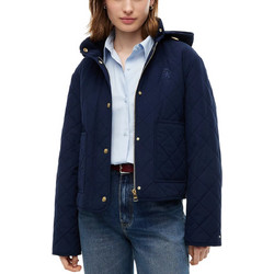Tommy Hilfiger Γυναικείο Μπουφάν Καπιτονέ Μακρύ Navy Μπλε WW0WW51512-C1G