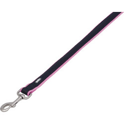 Nobby Mesh Preno Λουρί Σκύλου 1.2m x 15mm Μαύρο Ροζ