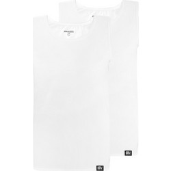 Vamp Αμάνικα Ανδρικά Φανελάκια Βαμβακερά Σετ 2Pack Λευκά 17861-110