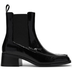 Clarks Moseley Up Γυναικεία Μποτάκια Chelsea Λουστρίνι Μαύρα με Χοντρό Χαμηλό Τακούνι 26320247-1