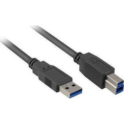 Sharkoon Καλώδιο USB-A Male 3.0 to USB-B Male 3m Black 4044951015658