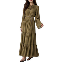Michael Kors Maxi Φόρεμα για Γάμο / Βάπτιση Χακί MT683L17R3-305