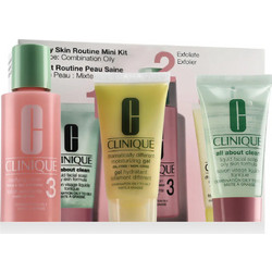 Clinique Healthy Skin Routine Twice a Day Exfoliator 3 Clarifying Lotion 60ml + Liquid Facial Soap 30ml + Dramatically Different Moisturizing Gel 30ml
