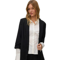 Vero Moda Γυναικείο Σακάκι Μακρύ Υφασμάτινο Μαύρο 10346155