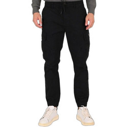 Rebase Ανδρικό Παντελόνι Cargo Joggers Ελαστικό Slim Εφαρμογή Μαύρο 262RCCP-4139