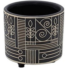 Estheti Κασπώ Πήλινο Μαύρο Μπεζ 10.5x9.5cm 7τμχ 819-00495