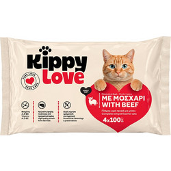 Kippy Love Cat Adult with Beef in Broth 4x100gr