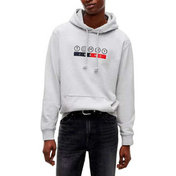 Tommy Jeans Ανδρικό Φούτερ με Κουκούλα & Τσέπες Γκρι DM0DM23718-P08