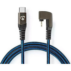 Nedis Braided USB-C to Lightning Cable 1m Blue 5412810326785