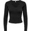 Only Γυναικείο Χειμερινό Crop Top Βαμβακερό Μαύρο 15386480