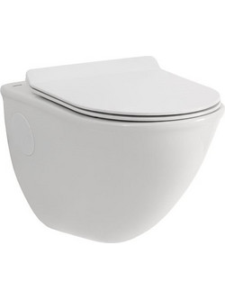 Ravenna Gustavo Καπάκι Λεκάνης D-Shape Πλαστικό Slim Λευκό 42x33cm