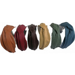 RO Accessories Στέκα Μαλλιών από Δερματίνη Πορτοκαλί L122492-A