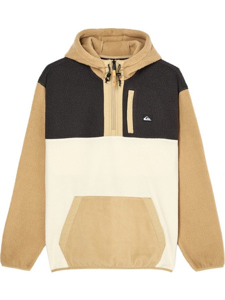 Quiksilver Ανδρικό Φούτερ με Κουκούλα & Τσέπες Μπεζ EQYPF03073-CLM0