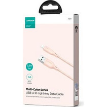 Joyroom Multi-Color Series A14 SA34-AL3 Braided USB-A to Lightning Cable 1.2m Pink