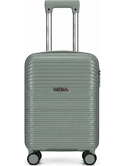 Amber AM1020 Βαλίτσα Καμπίνας 55x35x22cm με 4 Ρόδες Χακί
