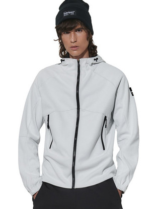Body Action Αθλητικό Ανδρικό Μπουφάν Χειμωνιάτικο Softshell Λευκό 073624