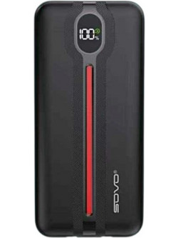 Tradesor PD115 Power Bank 10000mAh 22.5W με Ενσωματωμένα Καλώδια USB-C & Lightning Black