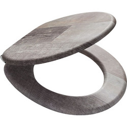 Tiger Old Wood Καπάκι Λεκάνης Οβάλ Ξύλινο Καφέ 45.9x37.7cm 800611