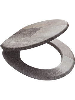 Tiger Old Wood Καπάκι Λεκάνης Οβάλ Ξύλινο Καφέ 45.9x37.7cm 800611