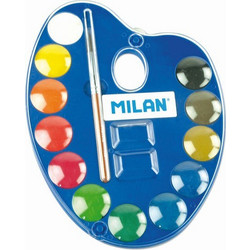Milan Σετ Νερομπογιές με Πινέλο 12 Χρώματα 053412