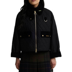 Barbour Γυναικείο Μπουφάν Καπιτονέ Κοντό Μαύρο LWX1580-BRBK71