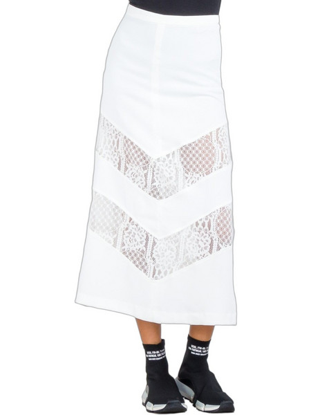 Pop Copenhagen Lace & Georget Φούστα Λευκή 1806-21-White