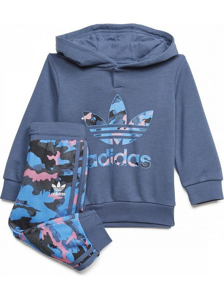 Adidas Camo Βρεφικό Σετ Φόρμας Χειμωνιάτικο Μπλε HK0319