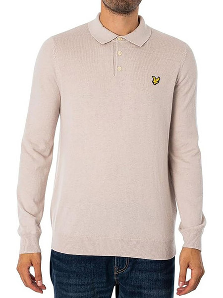 Lyle & Scott Ανδρική Μπλούζα Polo Μακρυμάνικη Μπεζ KN2113VC