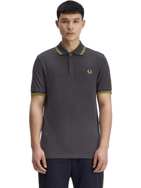 Fred Perry Ανδρική Μπλούζα Polo Κοντομάνικη Ανθρακί M3600-58A