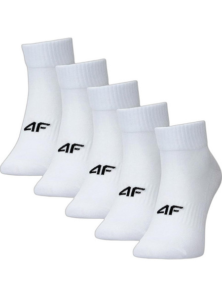 4F Ανδρικές Κάλτσες Κοντές Λευκές 5Pack 4FWMM00USOCM760-10S